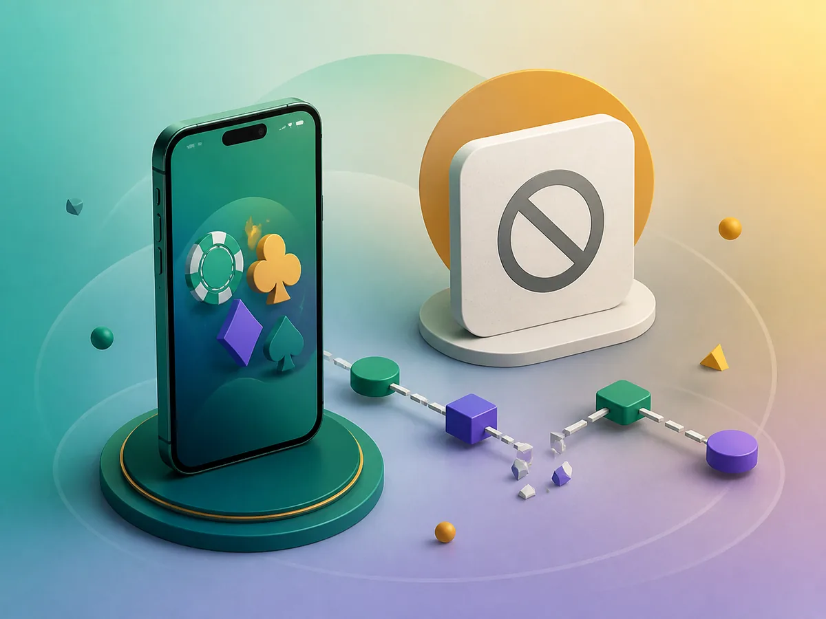 App দাবির লিংক অবস্থা বোঝানো ক্যাসিনো সম্পাদকীয় চিত্র
